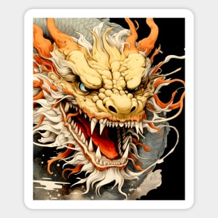 Chinese Dragon: Chinese New Year, Year of the Dragon on a dark (Knocked Out) background Magnet